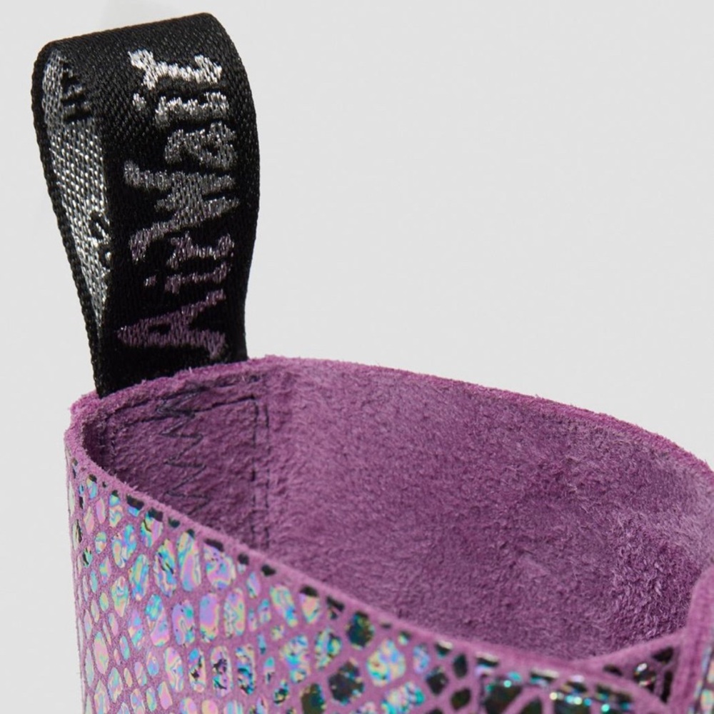 🇬🇧DR. MARTENS 1460 Pascal Purple Snake Metallic Suede Boots - Picture 16 of 16